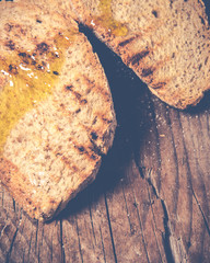 Some sliced bread during the preparation of the typical italian's starter: 