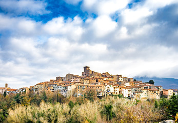 Fototapeta na wymiar Old town in Tuscany in December