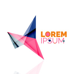 Logo, abstract geometric business icon