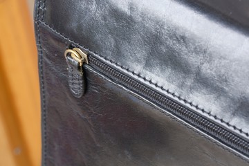 Bag zipper.Closeup