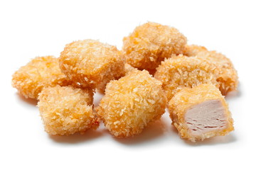 Chicken nuggets isolated on white