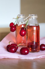 Cherry compote.Closeup