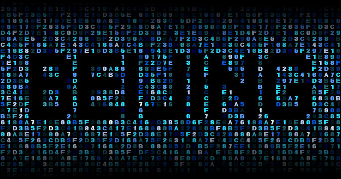 Beijing text on hex code illustration