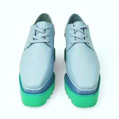 blue female shoes boots