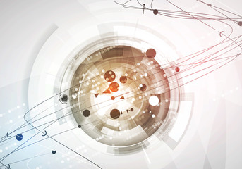 Scientific Future Technology. For Business Presentation. Flyer, Poster Vector Concept Background