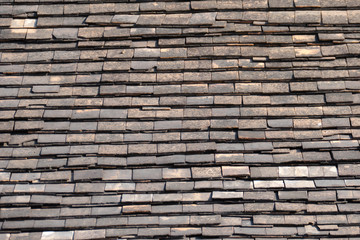 Abstract Detail of Old Slate Roof Tiles