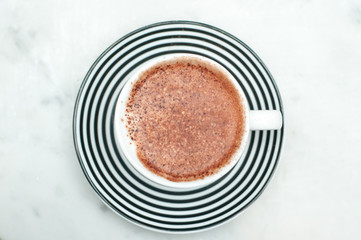 Freshly made cappuccino
