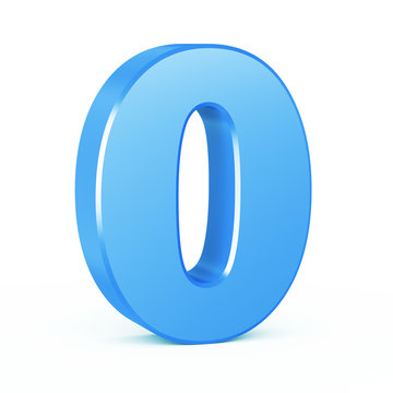 three-dimensional number in blue