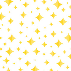 Wallpaper with Seamless pattern of shining stars in the flat and cartoon style. Good for a celebratory background.