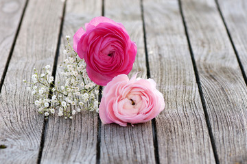 Romantic bouquet with pink roses