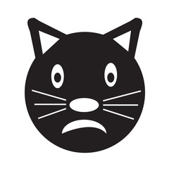 Cat Face emotion Icon Illustration sign design