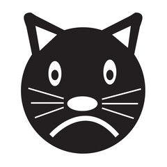 Cat Face emotion Icon Illustration sign design