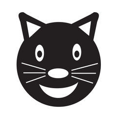 Cat Face emotion Icon Illustration sign design