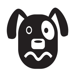 Dog Face emotion Icon Illustration sign design
