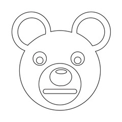 Bear Face emotion Icon Illustration sign design