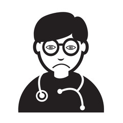 Obraz na płótnie Canvas Doctor Face emotion Icon Illustration sign design