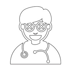 Doctor Face emotion Icon Illustration sign design