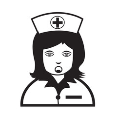 Nurse Face emotion Icon Illustration sign design