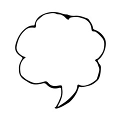 Hand drawn bubble speech Illustration symbol design