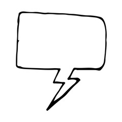 Hand drawn bubble speech Illustration symbol design