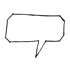 Hand drawn bubble speech Illustration symbol design