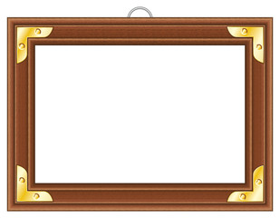 Wooden Frame with Brass Elements