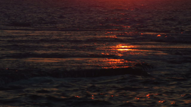 Royalty Free Stock Video Footage of the sunset over Dor Beach shot in Israel at 4k with Red.