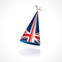 Fototapeta na wymiar Great Britain Union Jack Party Hat