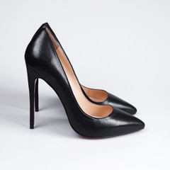 Black patent leather shoes