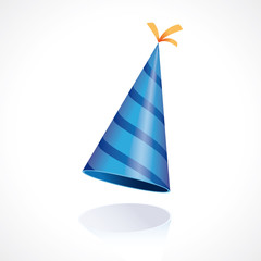 Blue Party Hat with Stripes