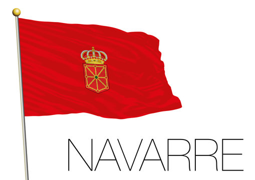 Navarre regional flag, autonomous community of Spain