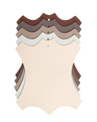 Samples of an imitation leather