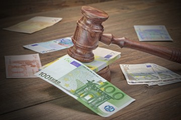 Concept For Law, Corruption, Bankruptcy, Bail, Crime, Fraud, Auc
