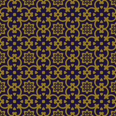 Elegant antique background image of curve flower kaleidoscope pattern.
