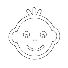 Baby Face Emotion Icon Illustration symbol design