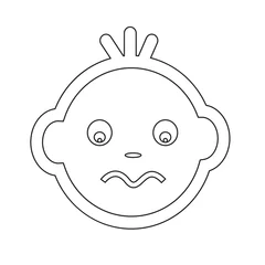 Fotobehang Baby Face Emotion Icon Illustration symbol design © IconWeb