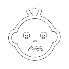 Fotobehang Cute Baby Face Emotion Icon Illustration symbol design © IconWeb