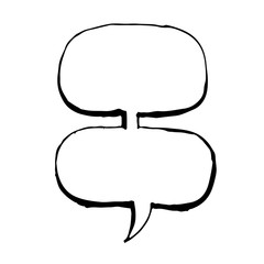 Hand drawn bubble speech Illustration symbol design