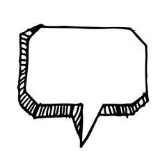 Hand drawn bubble speech Illustration symbol design
