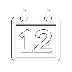 Date Calendar icon illustration sign design style