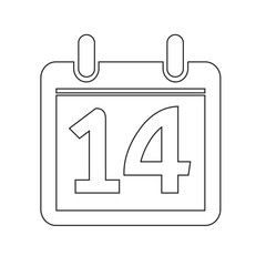 Date Calendar icon illustration sign design style