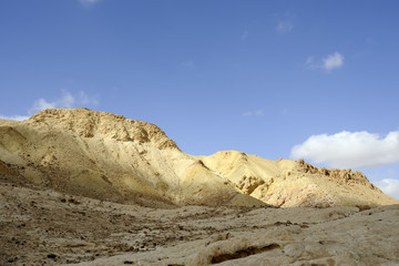 Fototapeta na wymiar Morning landscape in desert mountains, Jordan