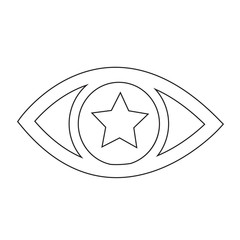 Eye icon illustration sign design style