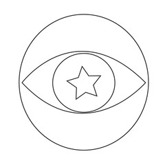 Eye icon illustration sign design style