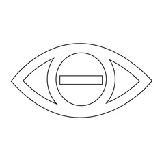 Eye icon illustration sign design style