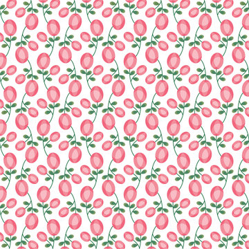 mod oval pink rose pattern.