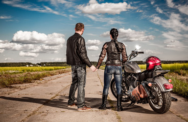 Bikers couple