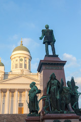 Fototapeta na wymiar Monument to the Russian tsar Alexander II