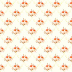 Vintage seamless pattern with pastel roses