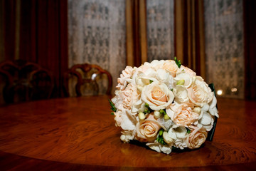 beautiful wedding bouquet of the bride